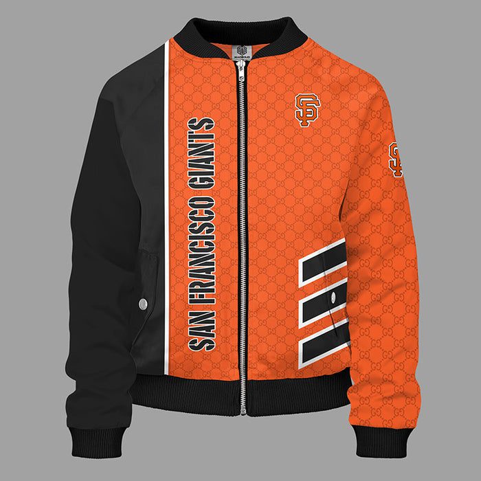 San Francisco Giants Orange Bomber Jacket Gucci Luxury Jacket For Women Men