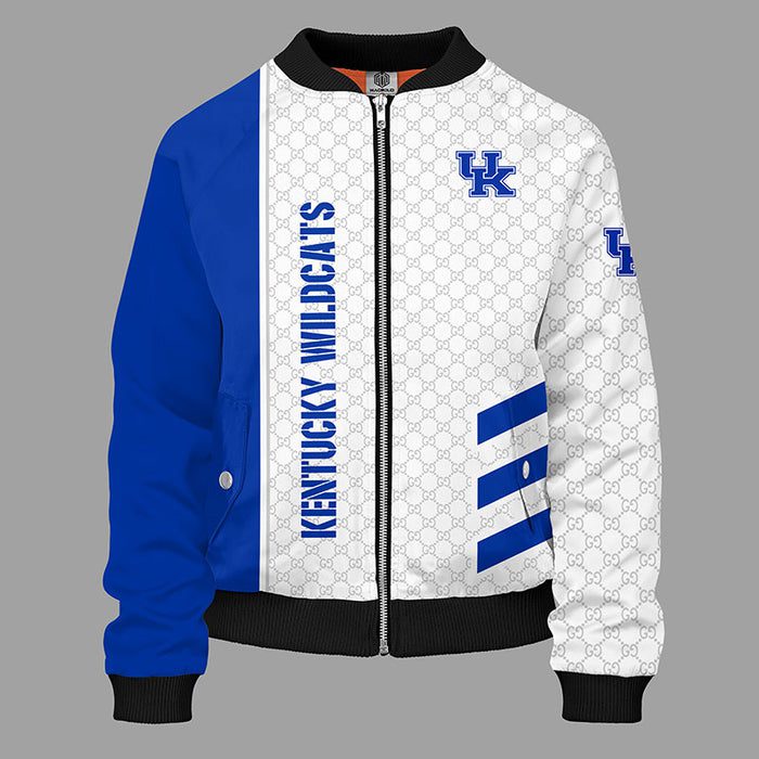 Kentucky Wildcats Blue Bomber Jacket Gucci Luxury Jacket For Women Men