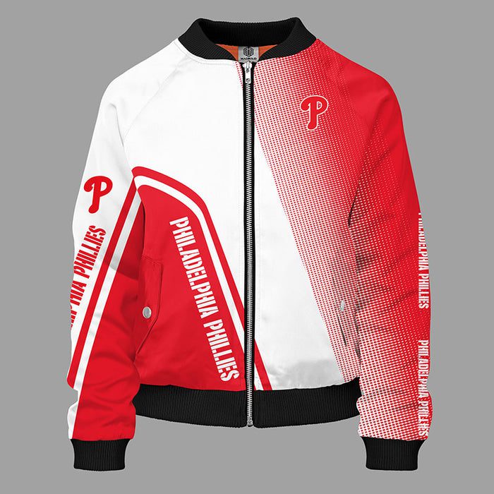 Philadelphia Phillies Red Unisex Bomber Jacket For Women Men