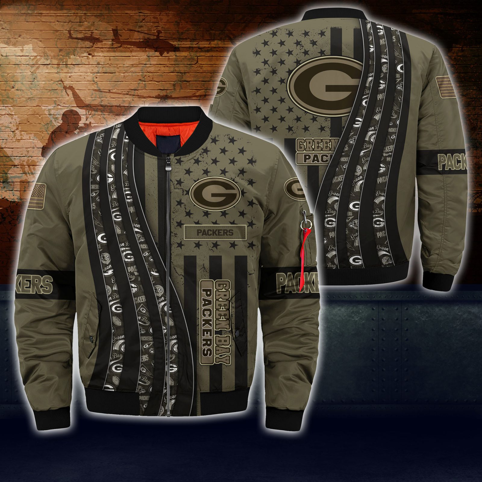Green Bay Packers Nfl Bomber Jacket Camo For This Season For Women Men