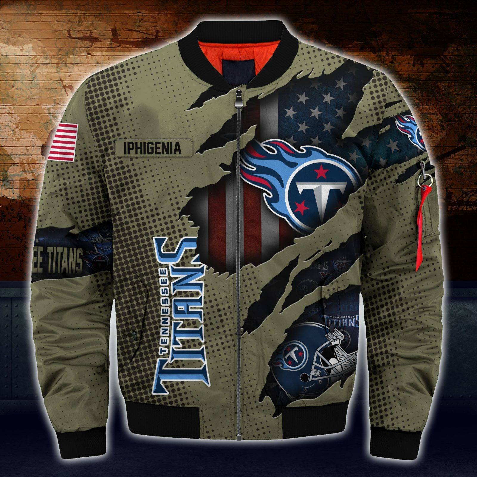 Tennessee Titans Nfl Custom Bomber Jacket For Women Men
