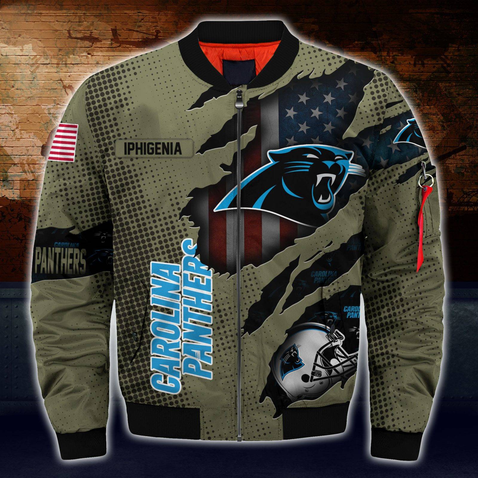 Carolina Panthers Nfl Custom Bomber Jacket For Women Men