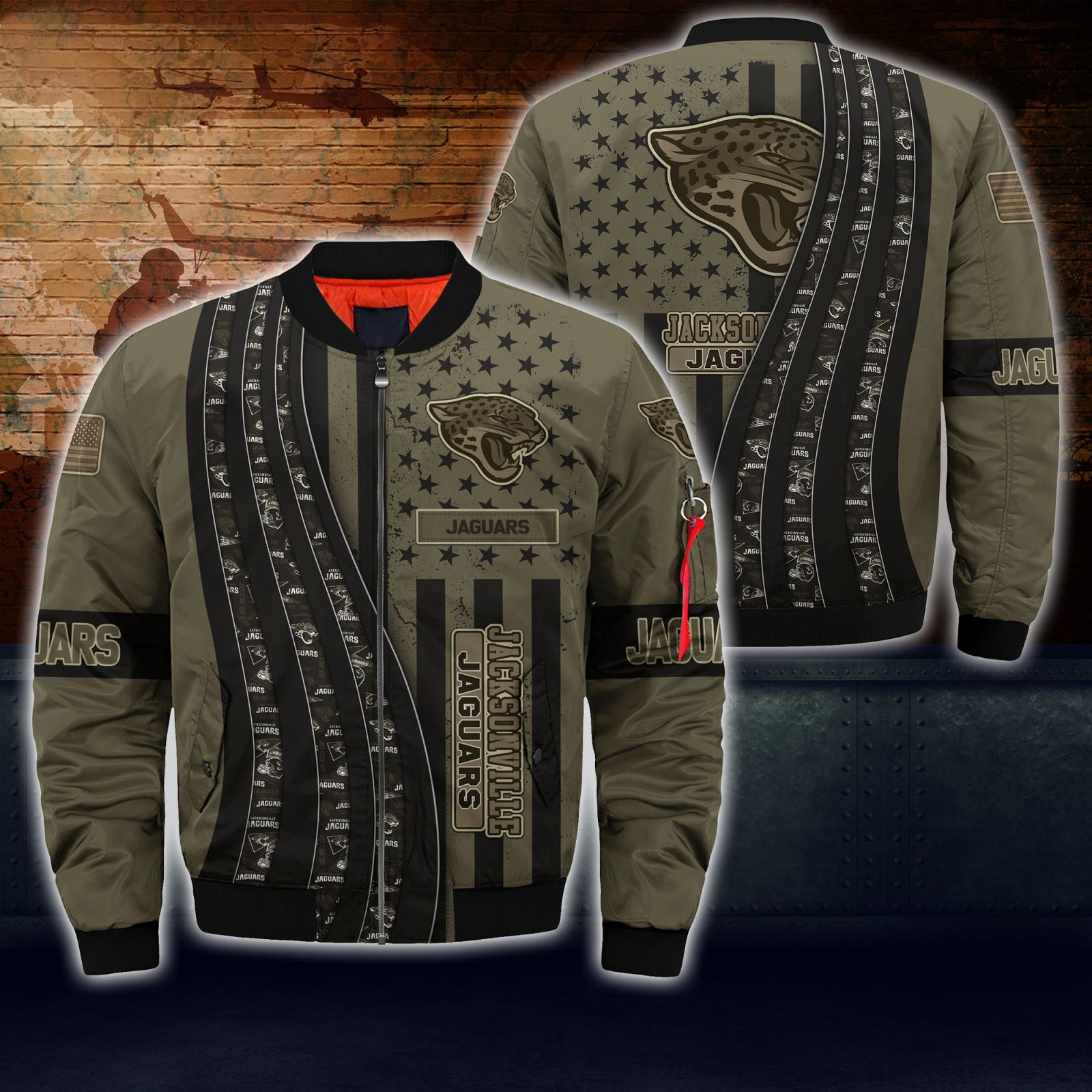 Jacksonville Jaguars Nfl Bomber Jacket Camo For This Season For Women Men