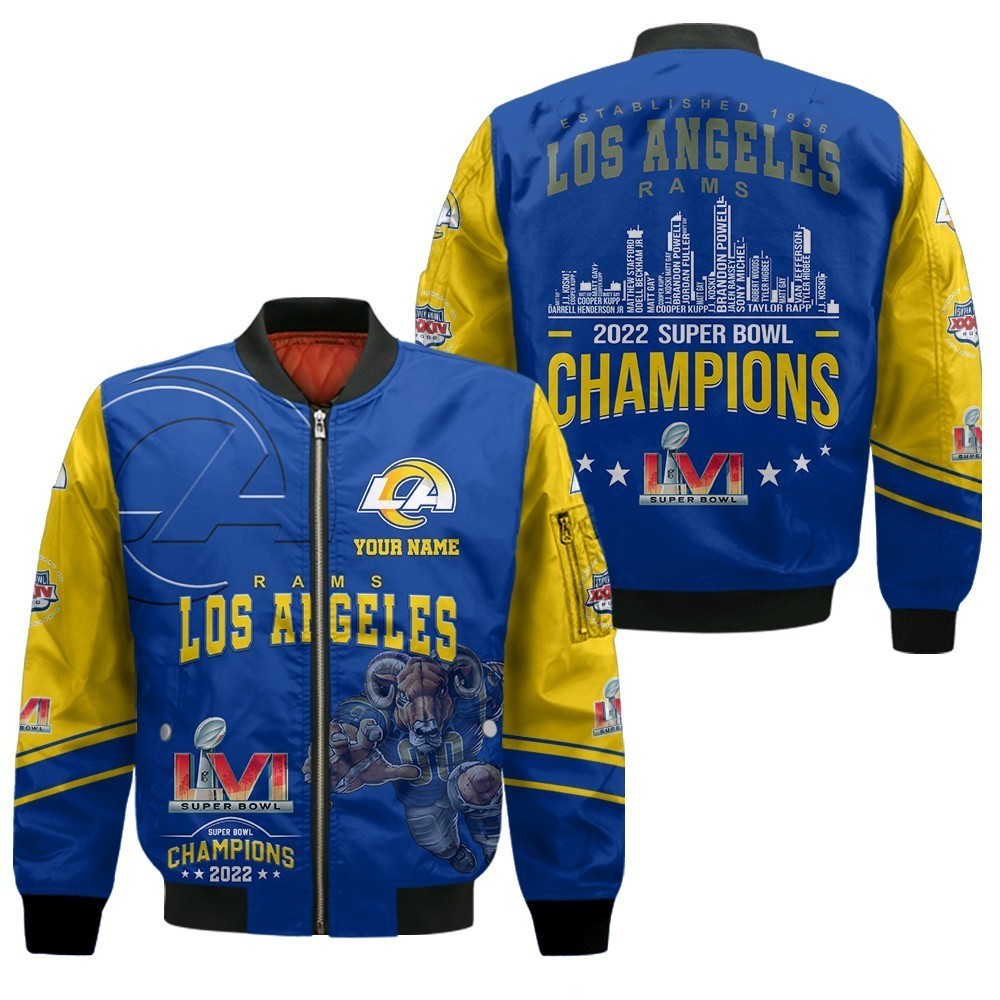 Los Angeles Rams Super Bowl Champions Custom Bomber Jacket