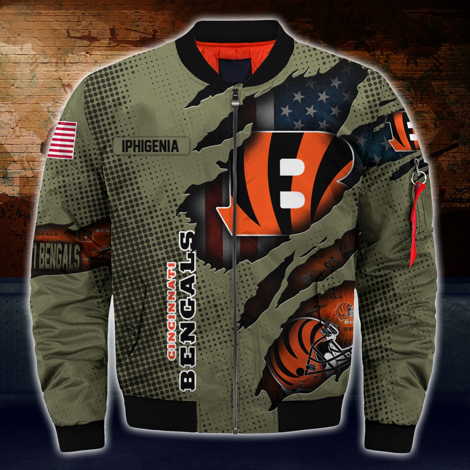 Cincinnati Bengals Nfl Custom Bomber Jacket For Women Men