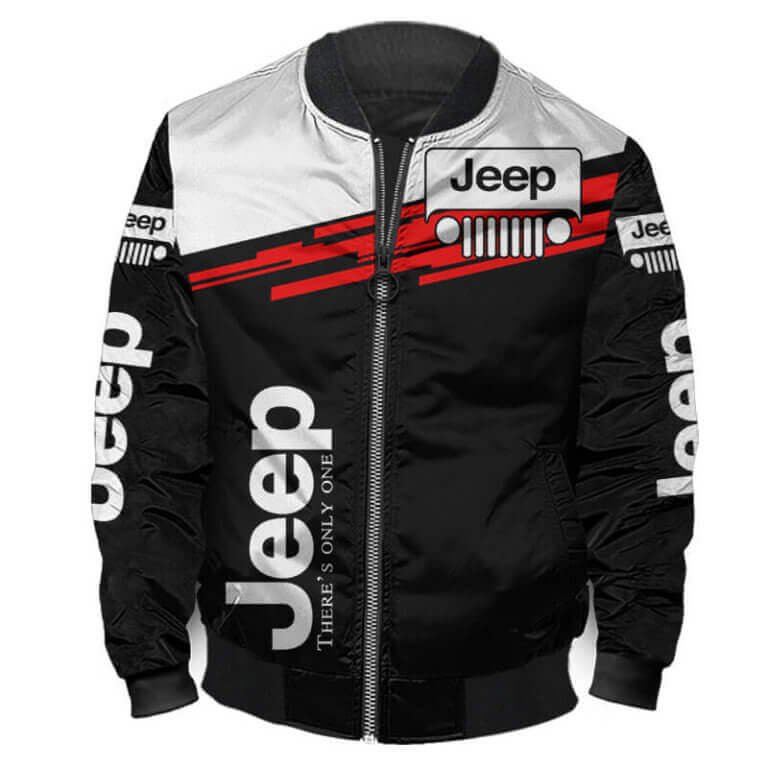 Bomber Jacket Jeep 3D Spring Autumn Casual Jacket For Racer Biker For Sport Fan Collection