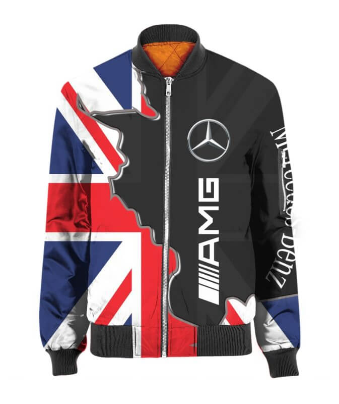 Bomber Jacket Mercedes Amg Team Motorsport Autosport Car Sports For Racer Biker For Sport Fan Collection