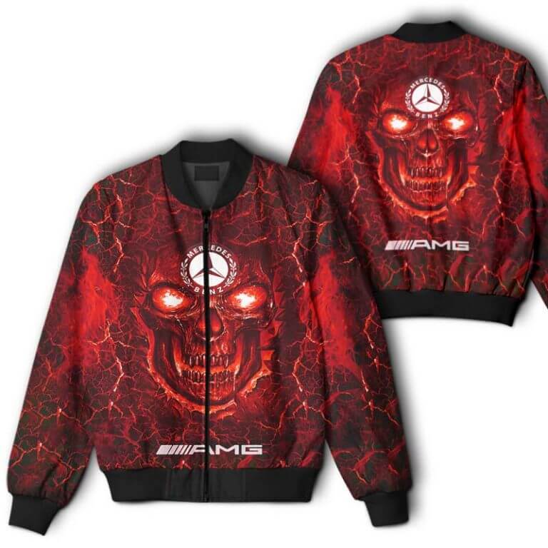 Bomber Jacket Mercedes Red Mercedes 3D Spring Autumn Casual Jacket Car Sports For Racer Biker For Women Men