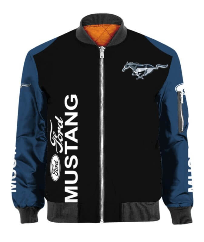 Bomber Jacket Mustang 3D Spring Autumn Casual Jacket Car Sports For Racer Biker For Women Men