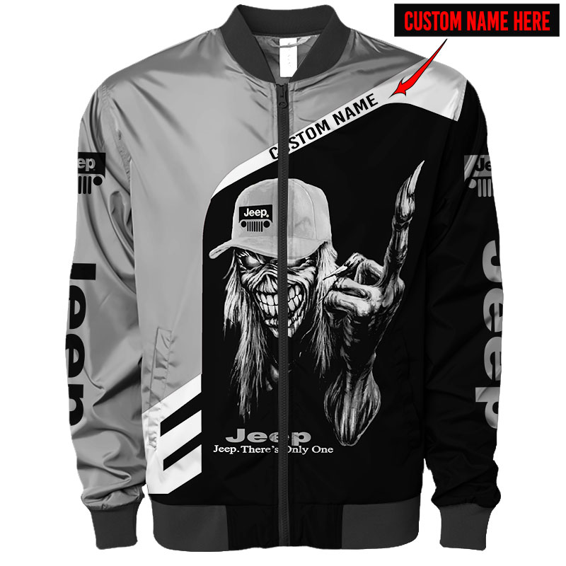 Jeep 3D Spring Autumn Bomber Jacket For Racing Men