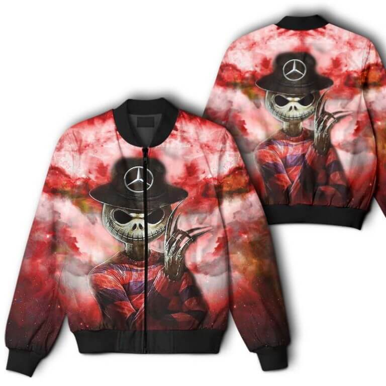 Bomber Jacket Mercedes 3D Spring Autumn Casual Jacket Car Sports For Racing Men Women