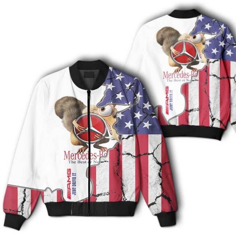 Bomber Jacket Mercedes 3D Spring Autumn Casual Jacket Car Sports For Racer