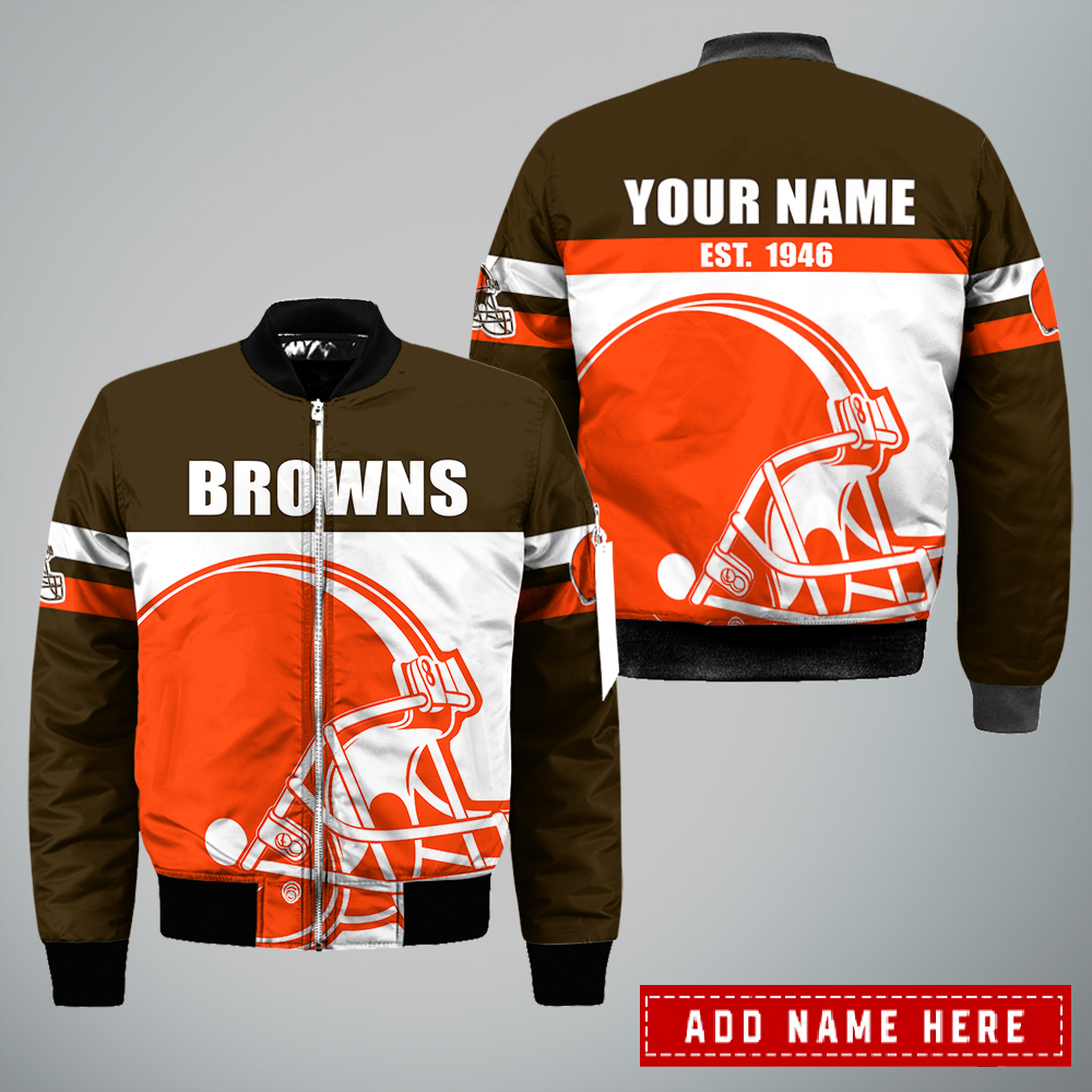 Cleveland Browns Personalized Thick Special Bomber Jacket For Sport Fan