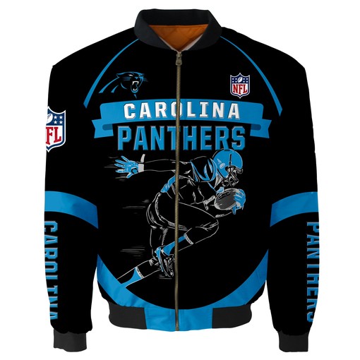Carolina Panthers Thick Bomber Jacket For Sport Fan