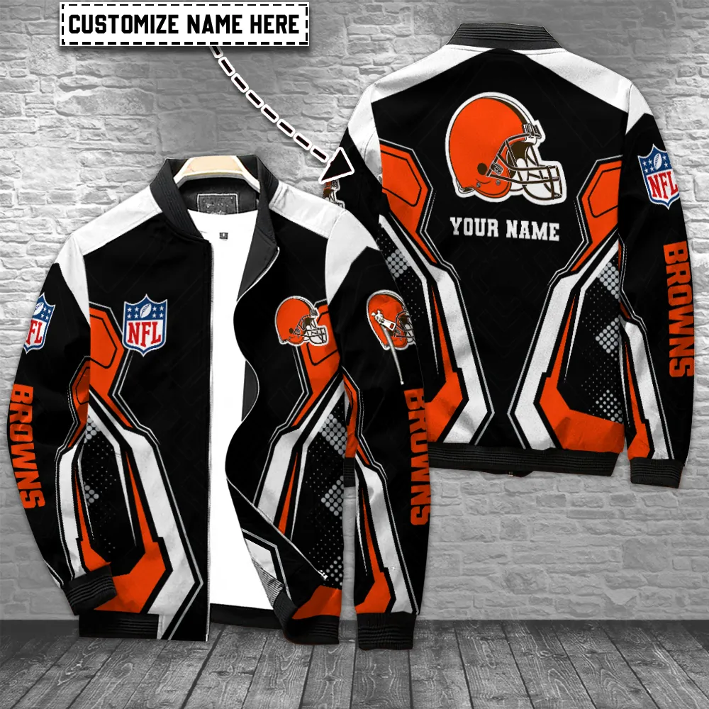 Cleveland Browns Personalized Bomber Jacket For Cold Season