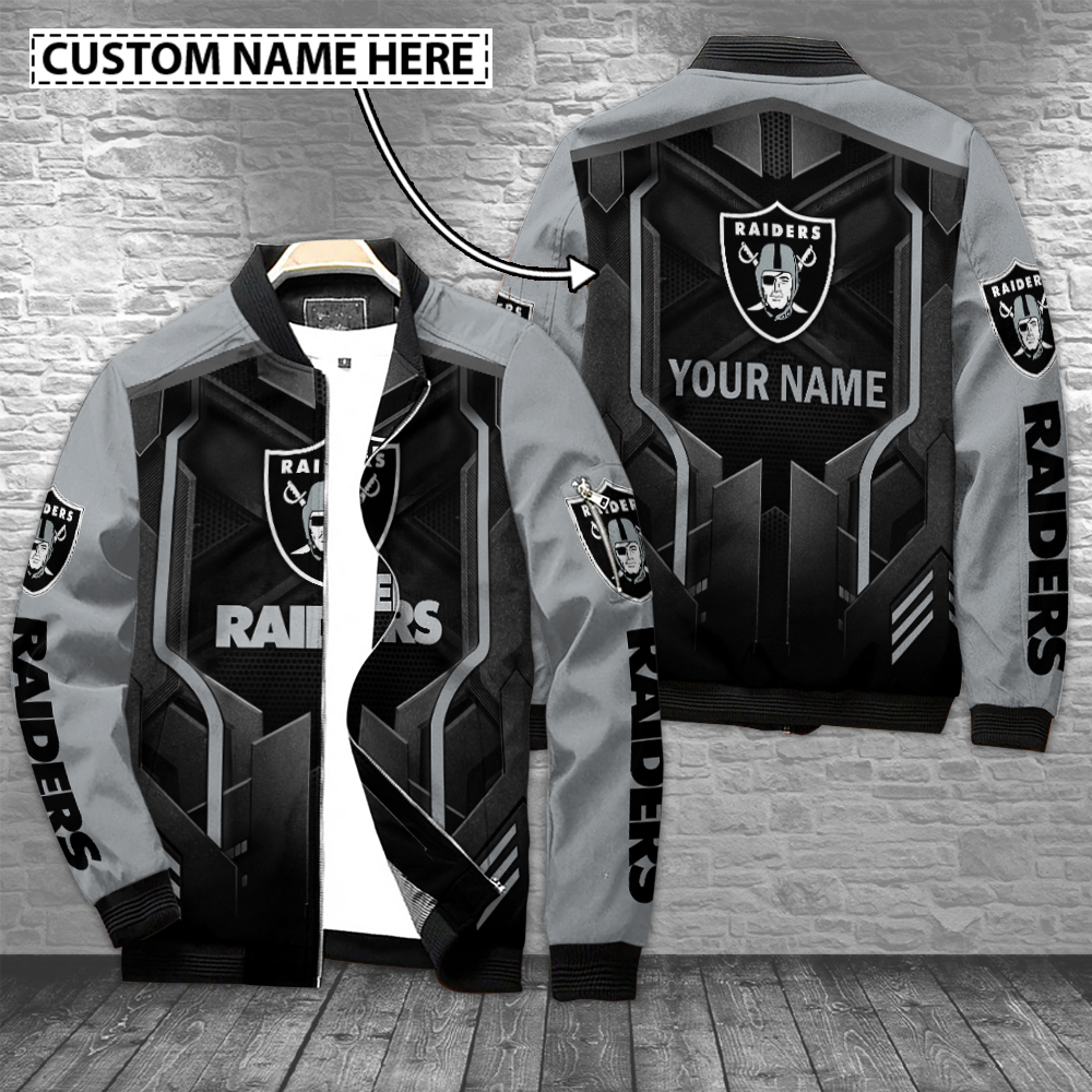 Las Vegas Raiders Personalized Bomber Jacket For Sport Fans