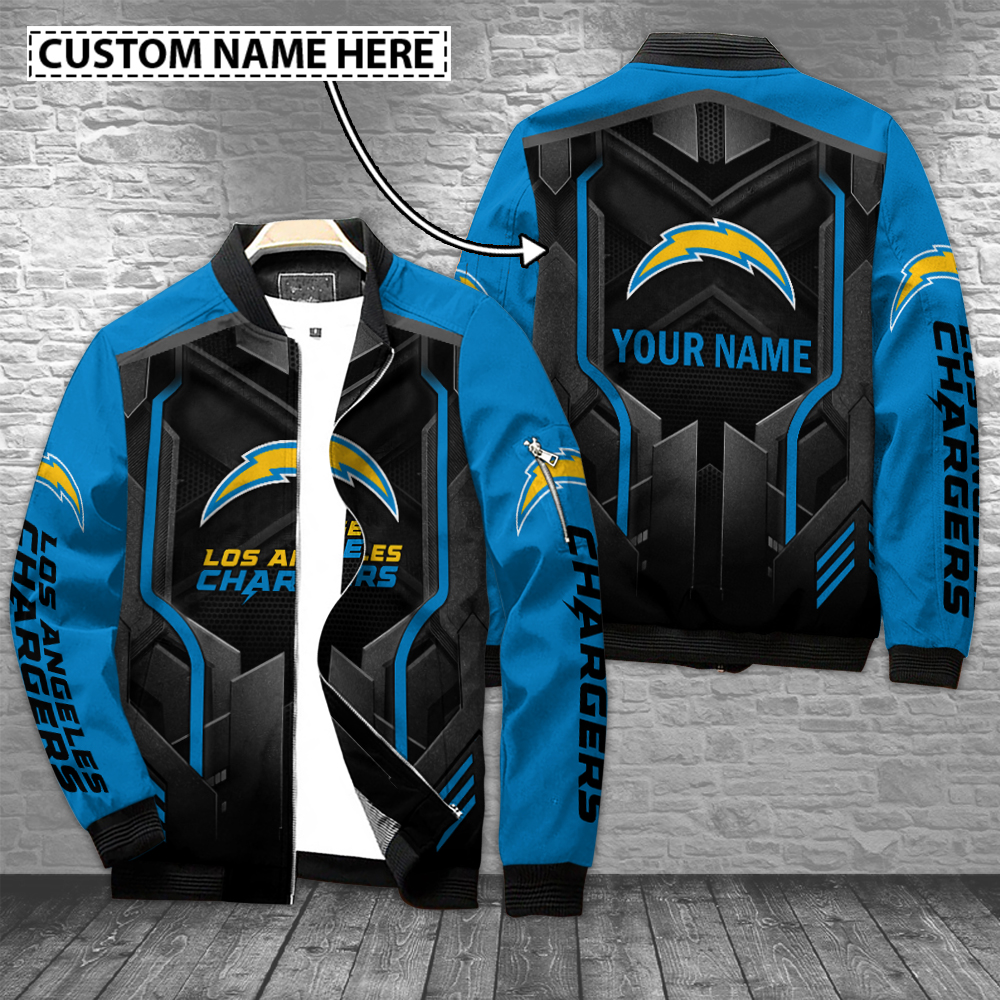 Los Angeles Chargers Personalized Bomber Jacket For Sport Fans
