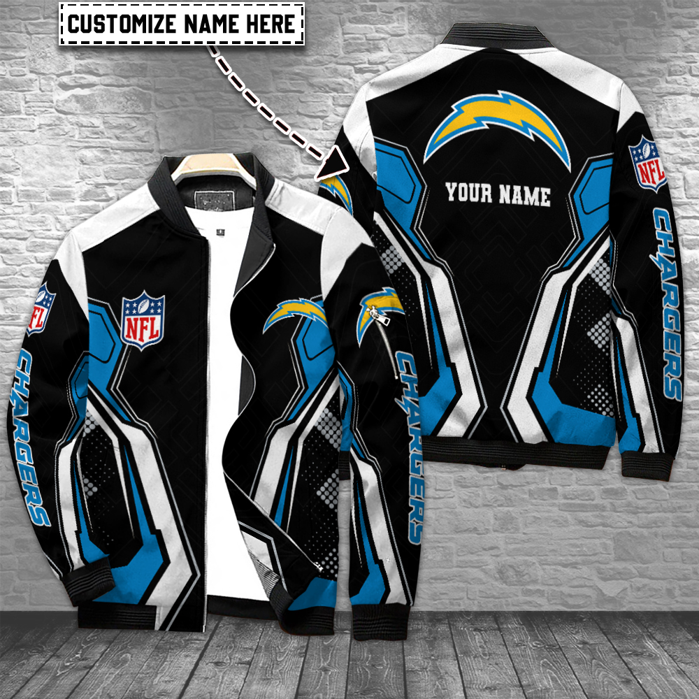 Los Angeles Chargers Personalized Bomber Jacket For Cold Season