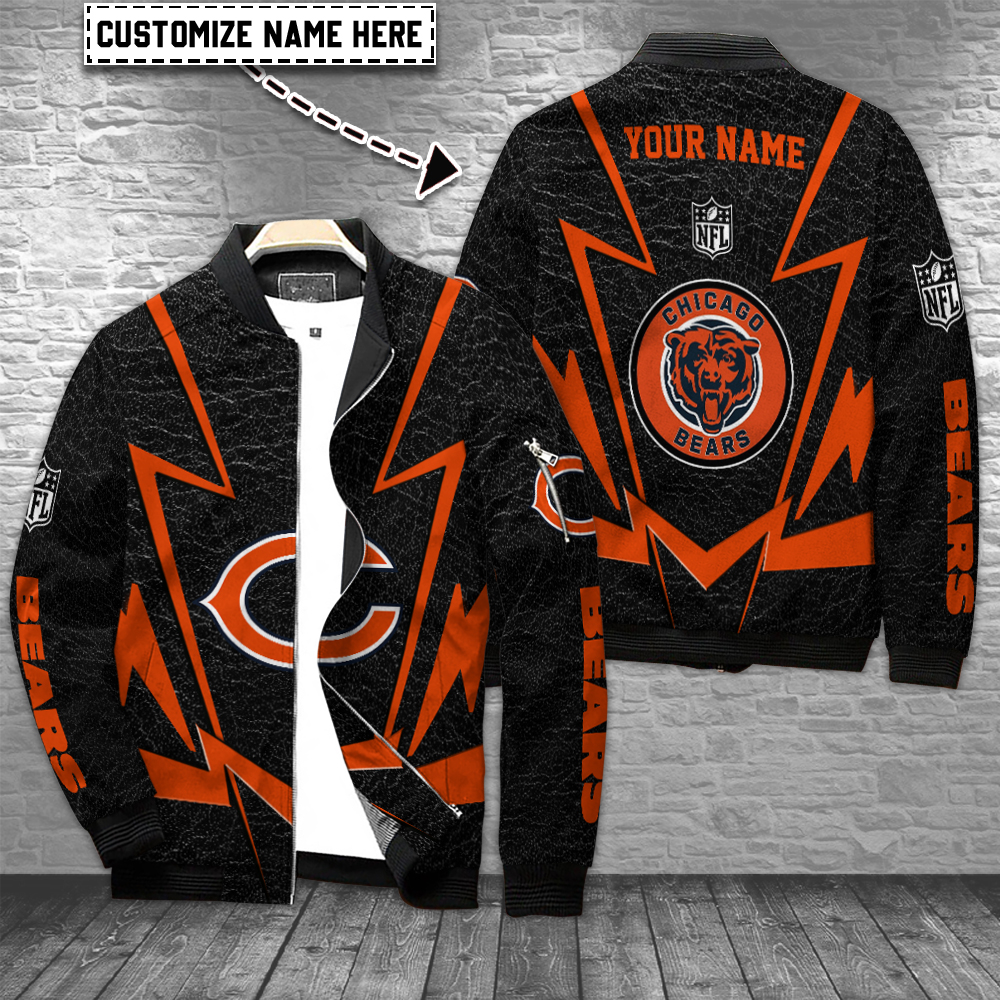Chicago Bears Personalized Bomber Jacket Full Zip Special Cold Season Gift For Fans