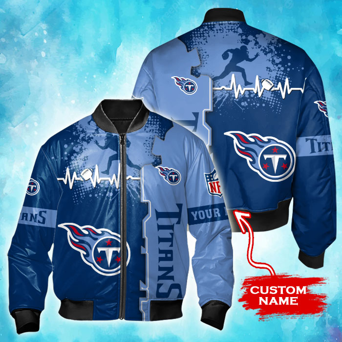 Tennessee Titans Personalized Thick Bomber Jacket For Sport Fan