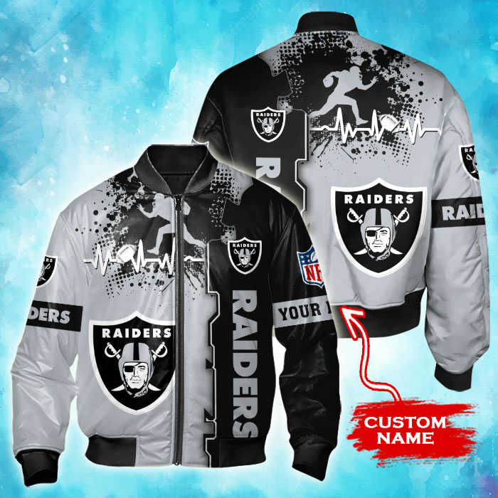 Las Vegas Raiders Personalized Thick Bomber Jacket For Sport Fan