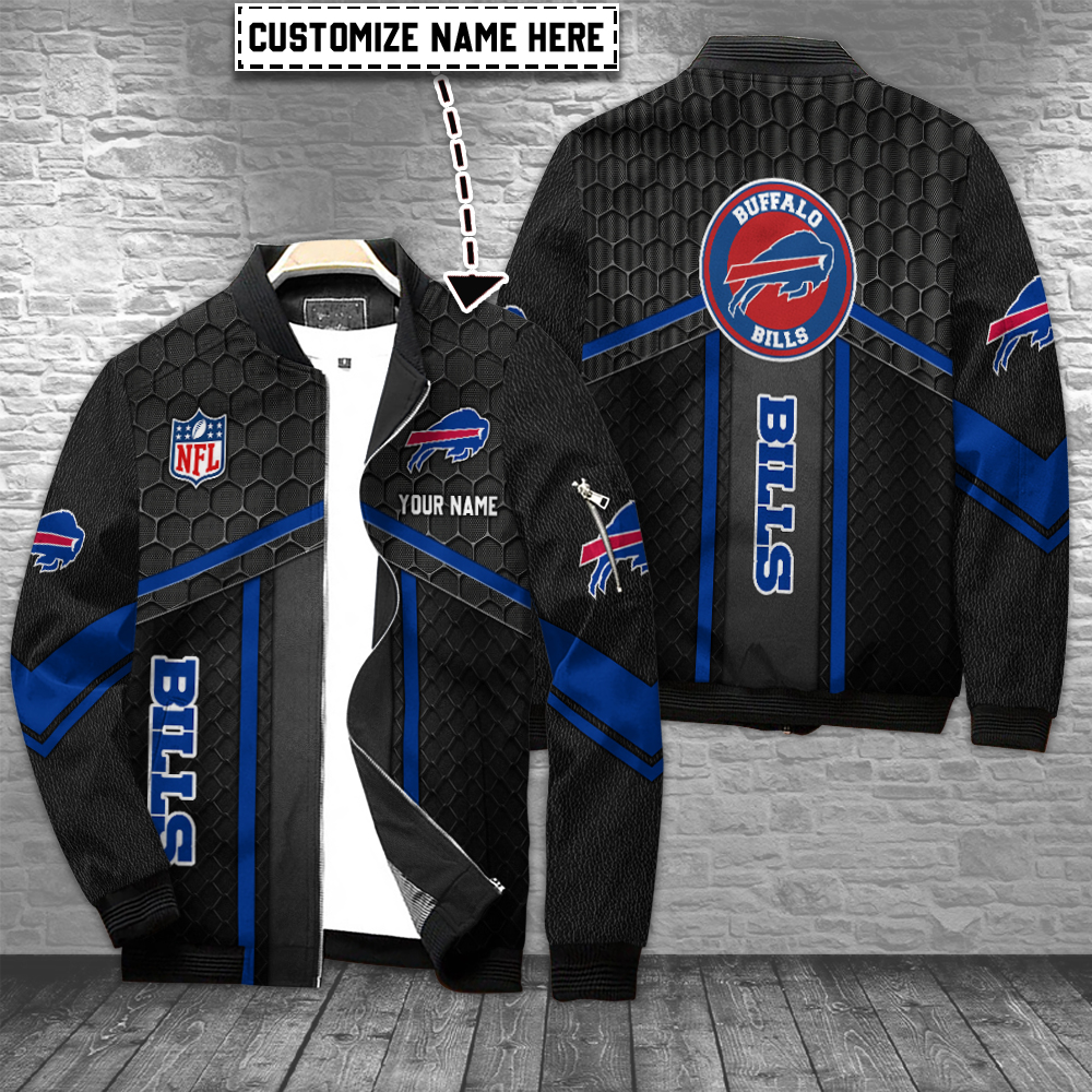 Buffalo Bills Personalized Special Zip Up Bomber Jacket For Sport Team Fans