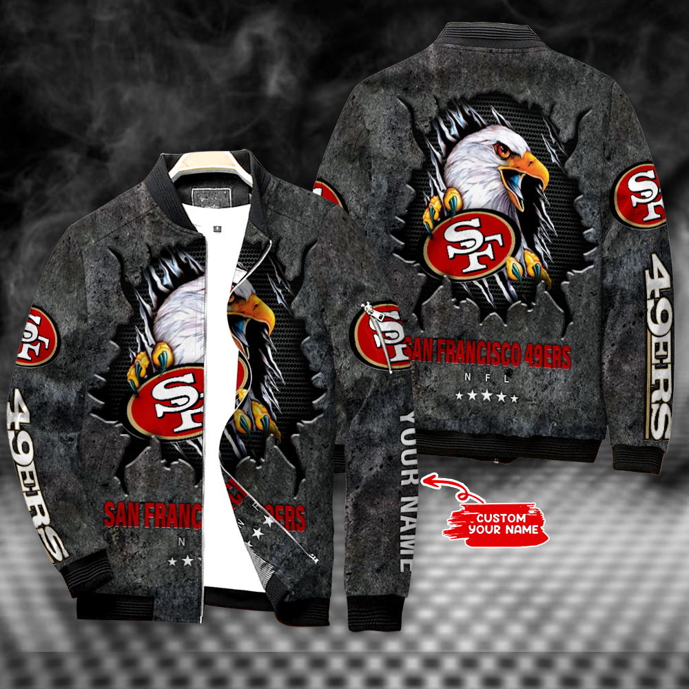 San Francisco 49Ers Personalized Special Zip Up Bomber Jacket For Sport Team Fans