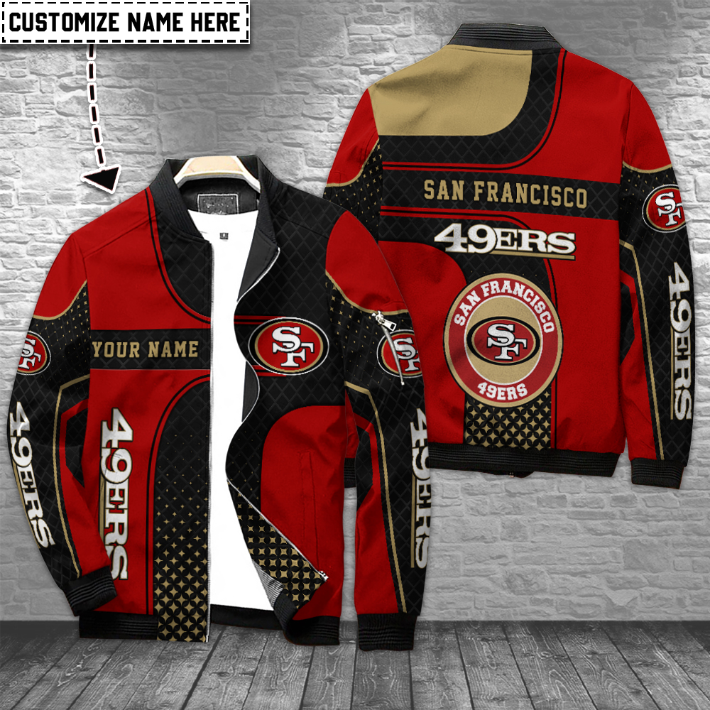 San Francisco 49Ers Personalized Bomber Jacket For Sport Team Fans