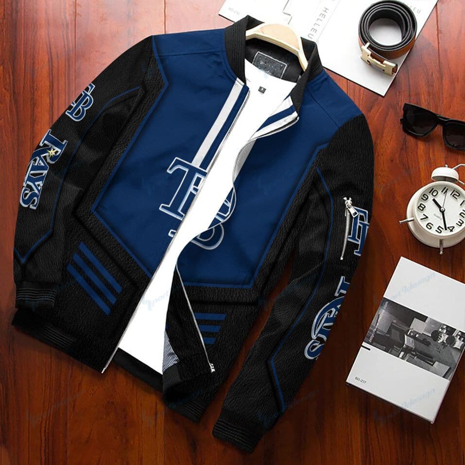 Tampa Bay Rays Bomber Jacket Full Zip Up Jacket For Mlb Fans