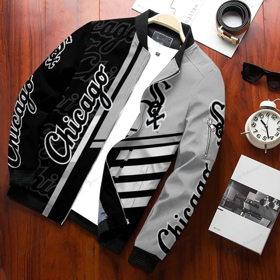 Chicago White Sox Bomber Jacket Full Zip Up Jacket For Men Women