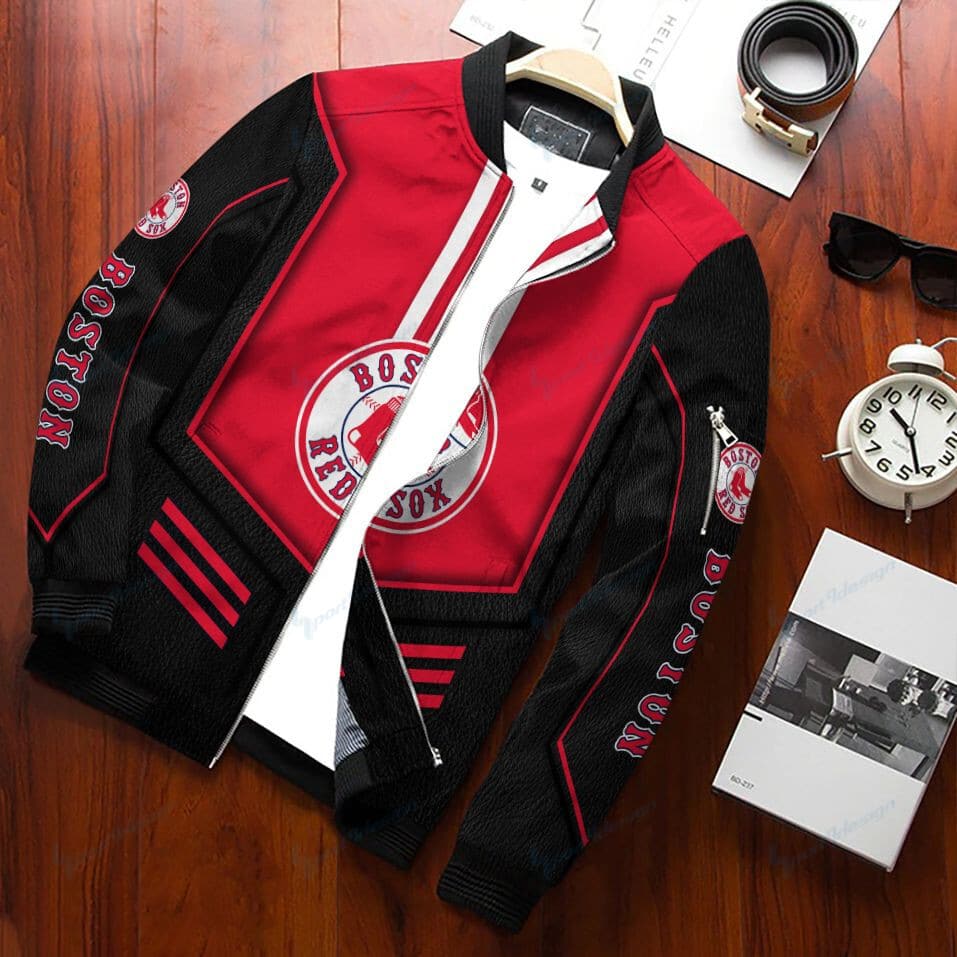 Boston Red Sox Bomber Jacket Full Zip Jacket For Men Women