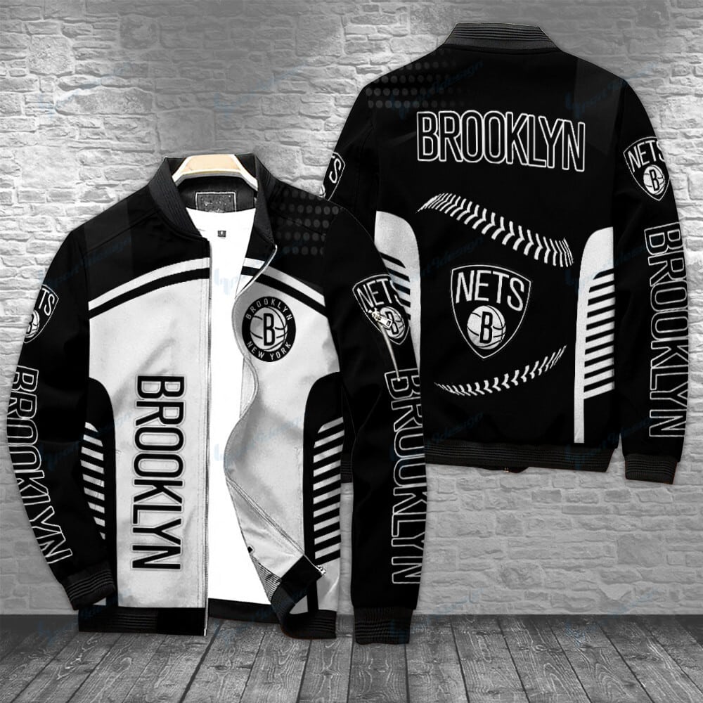 Brooklyn Nets Personalized Bomber Jacket Gift For Sport Team Fans