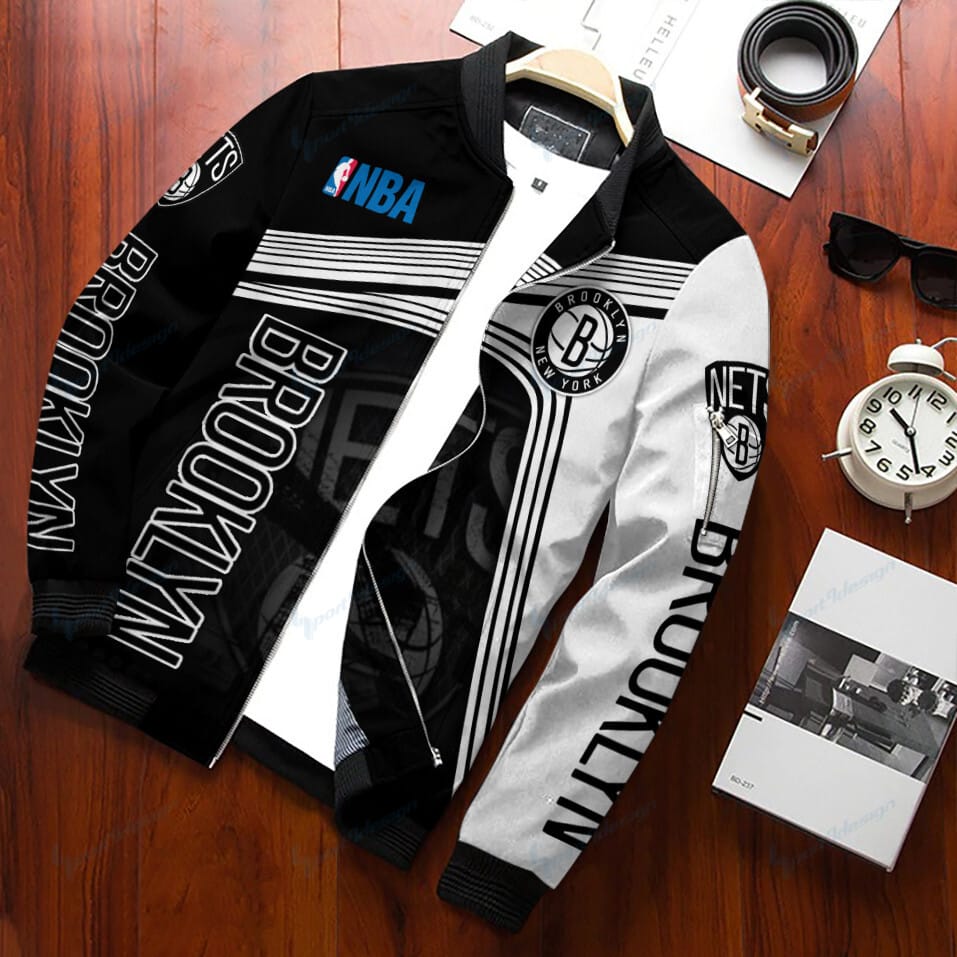 Brooklyn Nets Personalized Bomber Jacket Hot Gift For Sport Fans