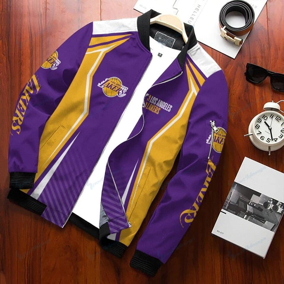 Los Angeles Lakers Nba Bomber Jacket For Fans