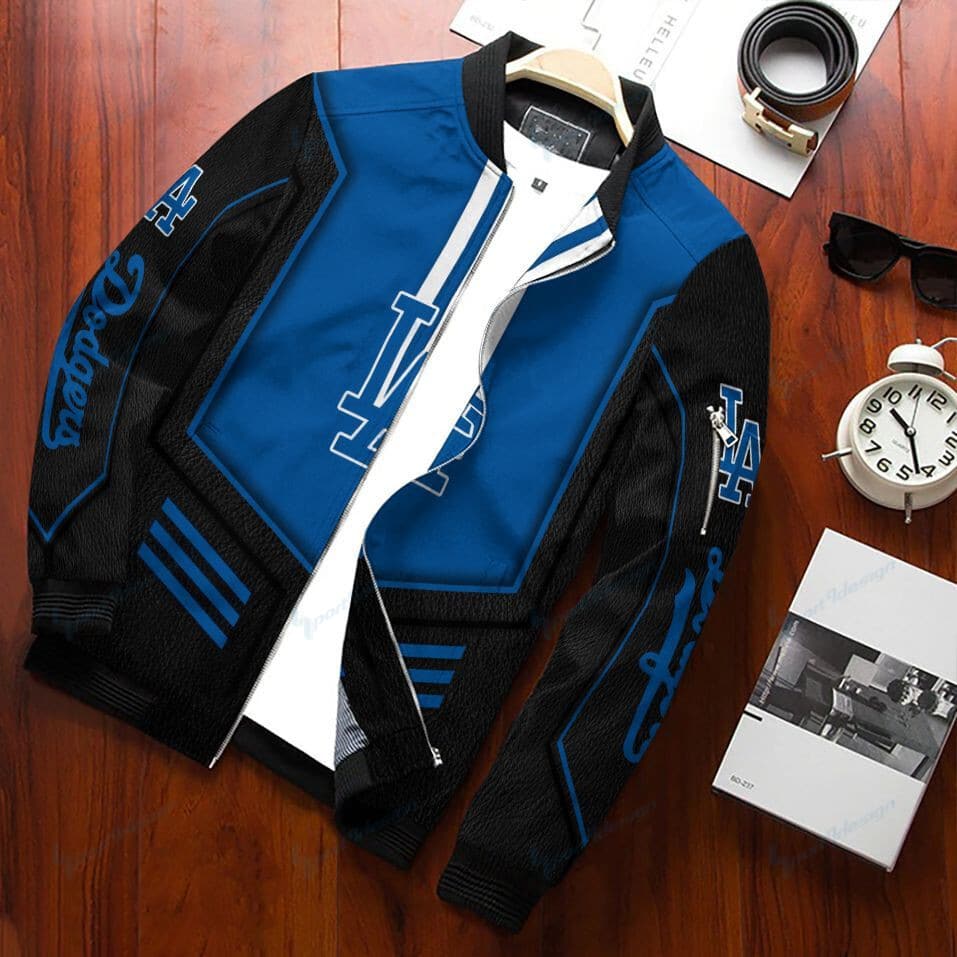 Los Angeles Dodgers Bomber Jacket Full Zip Up Jacket For Men Women