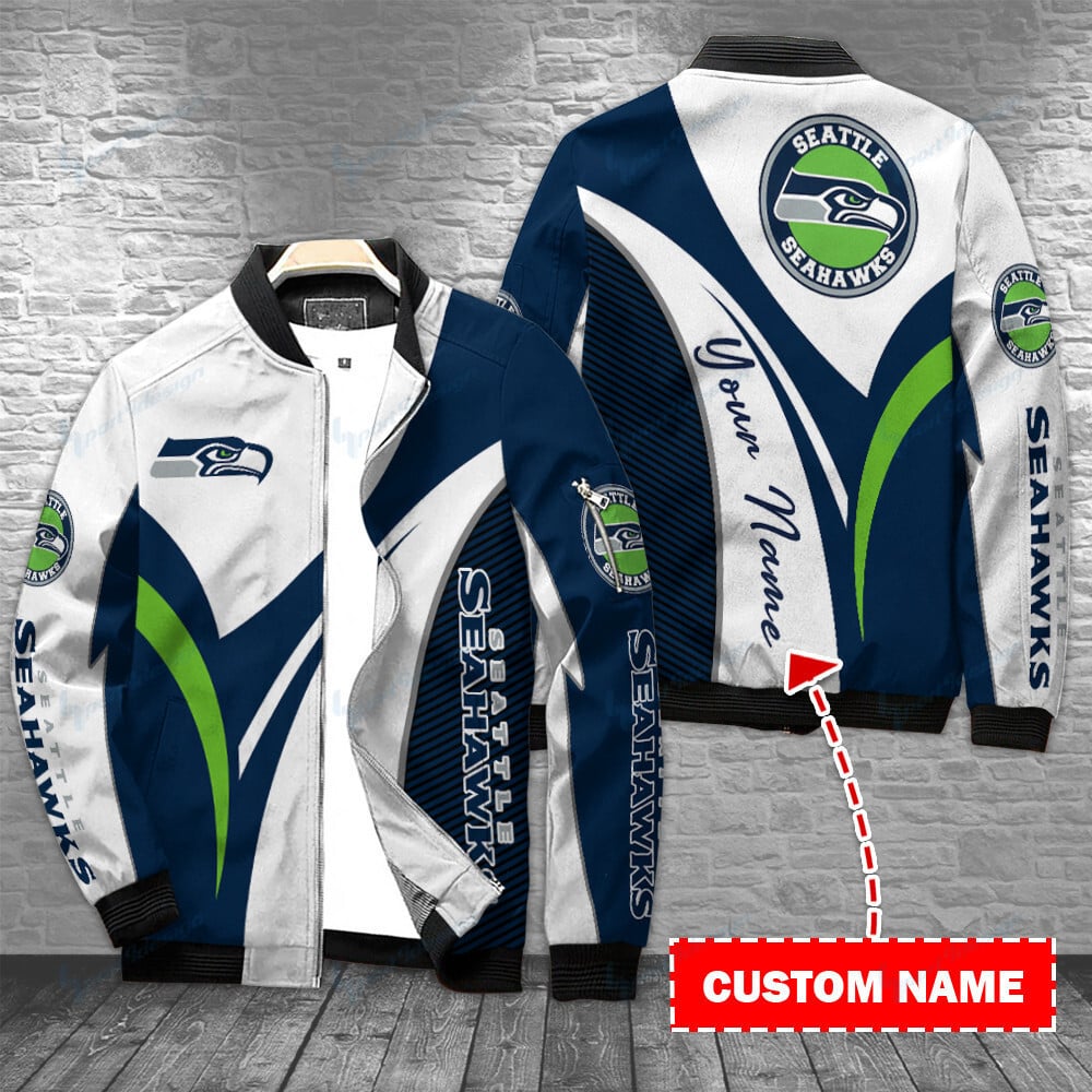 Seattle Seahawks Personalized Bomber Jacket Hot Gift For Sport Fans