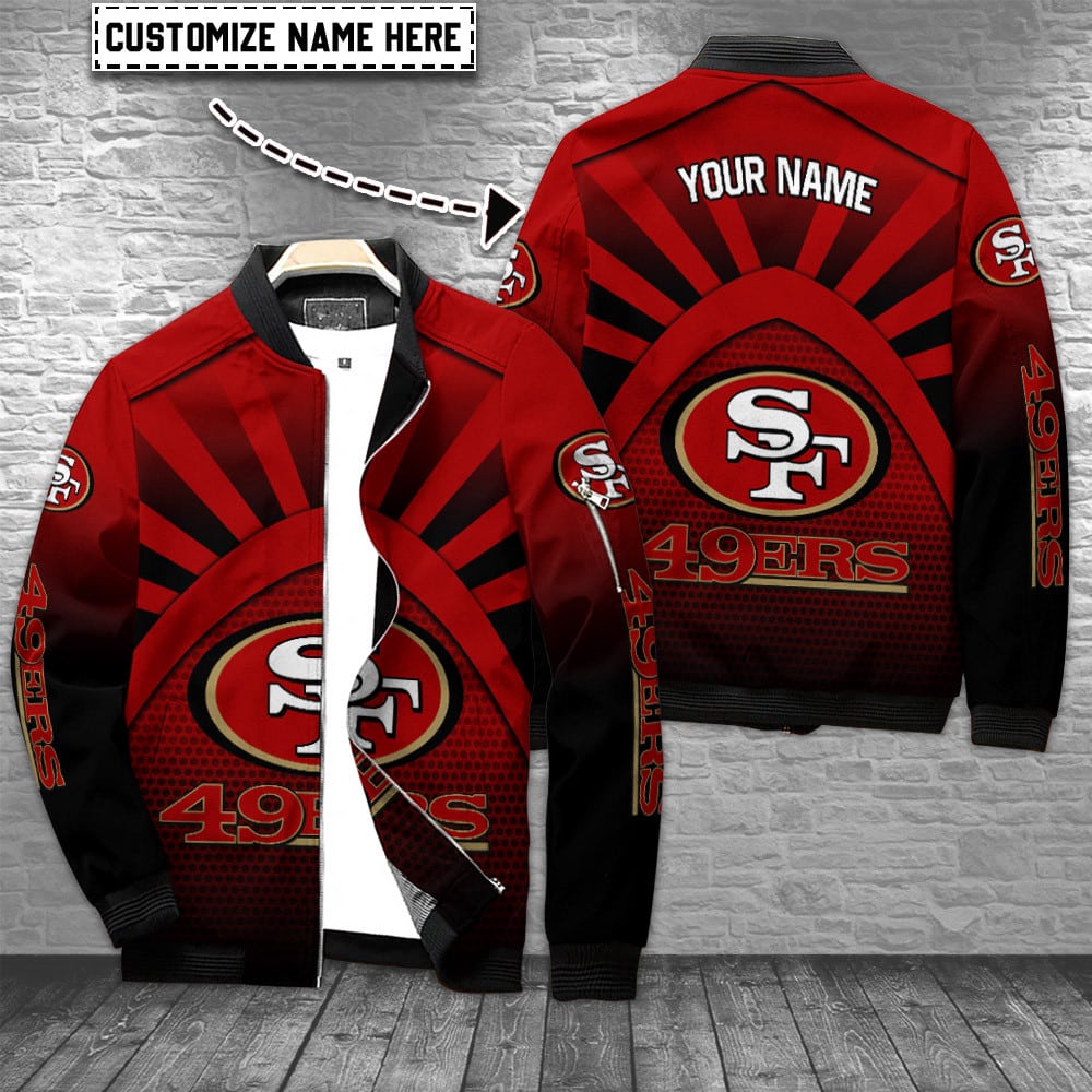 San Francisco 49Ers Personalized Full Zip Bomber Jacket Best Gift For Sport Team Fan