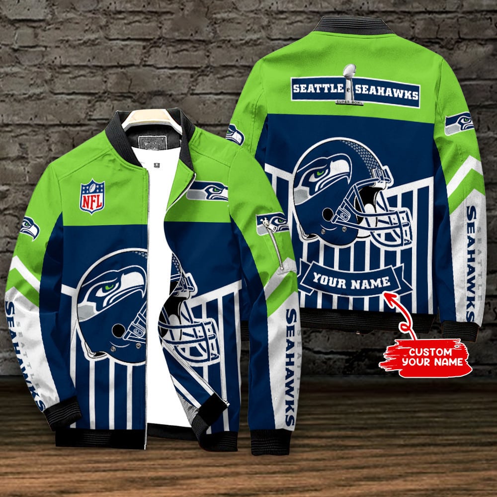 Seattle Seahawks Personalized Bomber Jacket Best Collection For Sport Fans