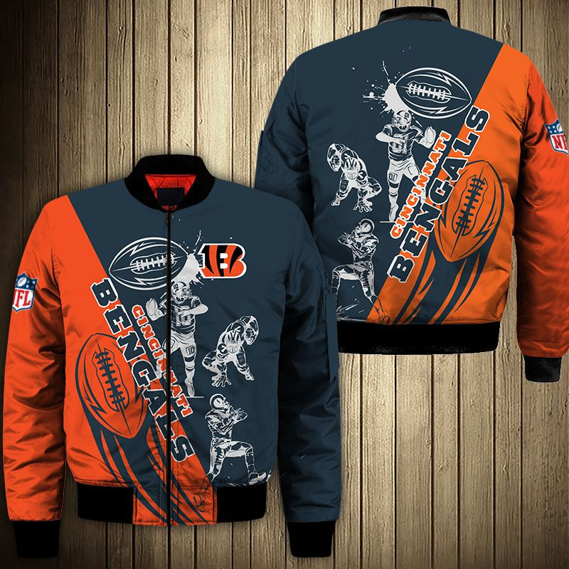 Cincinnati Bengals Jackets Cartoon Athlete Ball Star Bomber Jacket