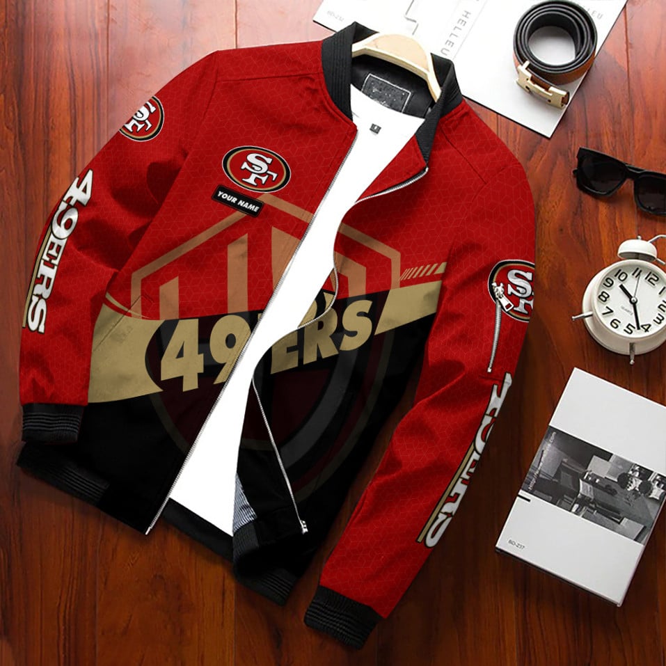 San Francisco 49Ers Personalized Full Zip Bomber Jacket For Sport Team Fan