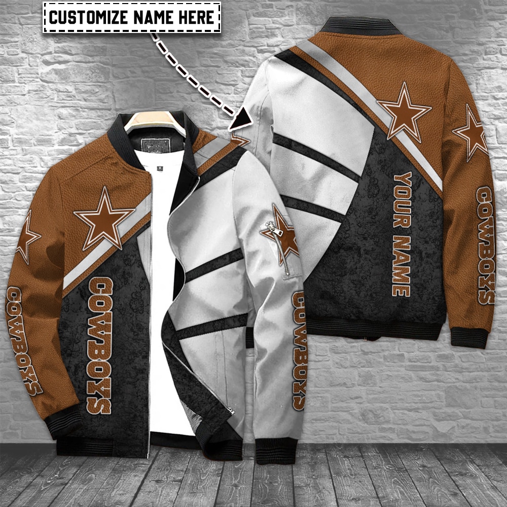 Dallas Cowboys Football Nation Personalized Bomber Jacket For Sport Team Fan