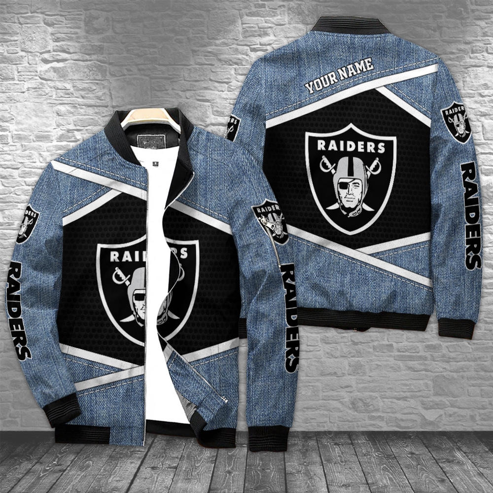 Las Vegas Raiders Nfl Personalized Bomber Jacket For Sport Team Fan