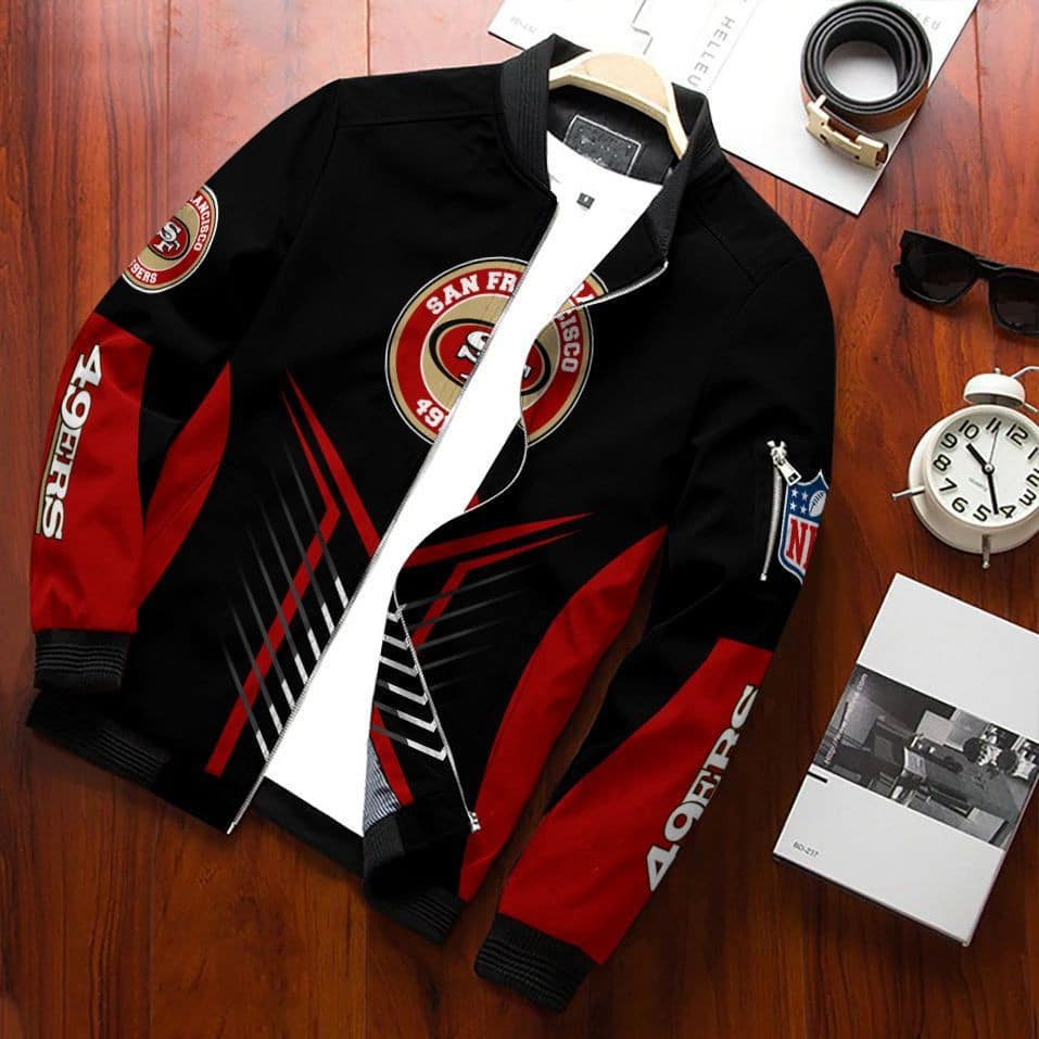 San Francisco 49Ers Team Special Bomber Jacket Full Zipper Jacket For Nfl Fans Sport Streetwear Look