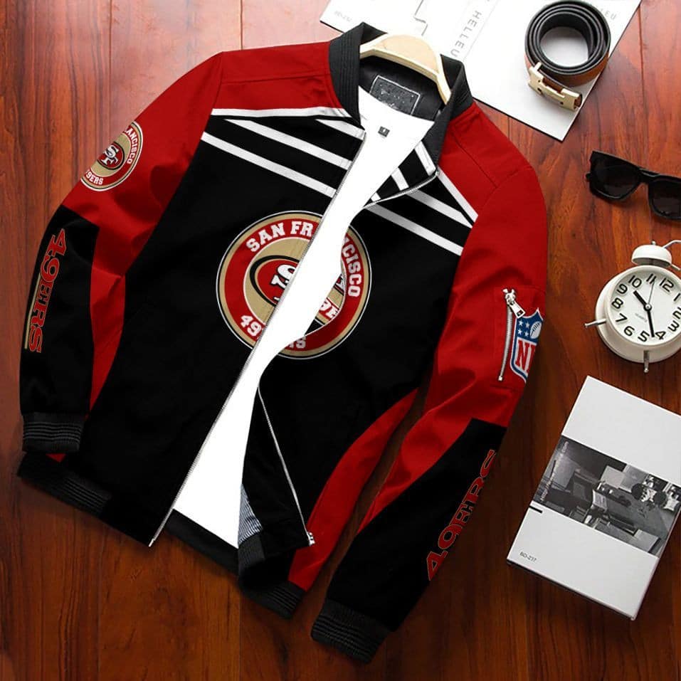 San Francisco 49Ers Team Special Bomber Jacket Full Zipper Jacket For Nfl Fans Sport Trendy Jacket