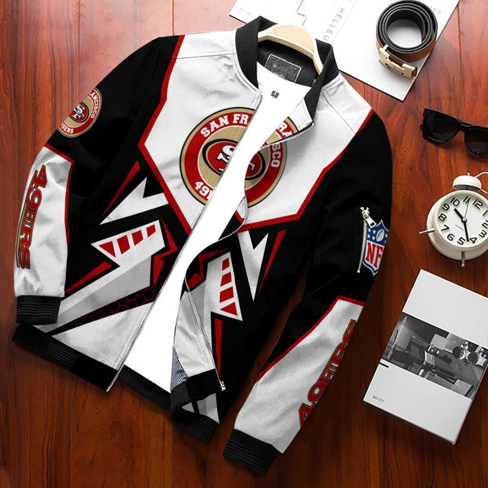 San Francisco 49Ers Team Special Bomber Jacket Full Zipper Jacket For Nfl Fans Sport Workwear Style