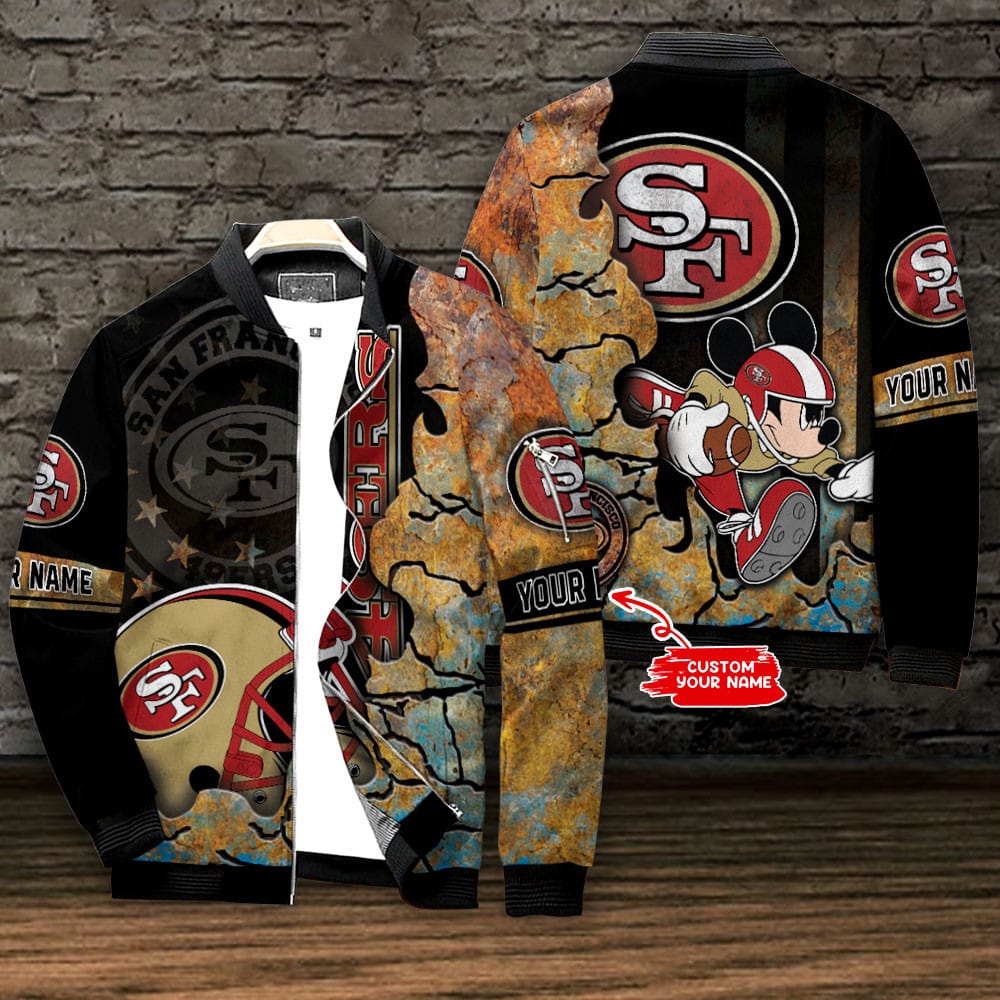 San Francisco 49Ers Personalized Nfl Zipper Bomber Jacket Best Collection For Sport Fans