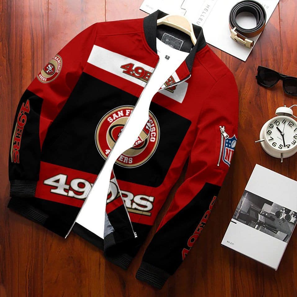 San Francisco 49Ers Team Special Bomber Jacket Full Zip Jacket For Nfl Fans Sport Game Day Apparel