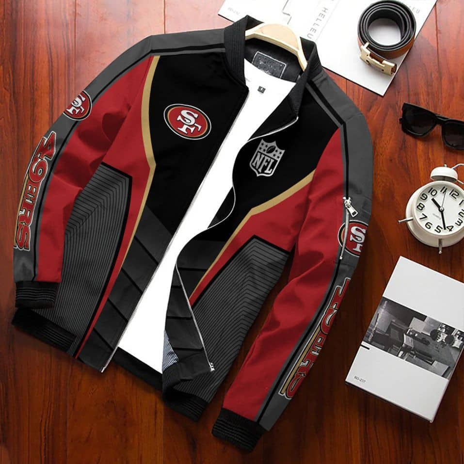 San Francisco 49Ers Team Special Bomber Jacket Full Zip Jacket For Nfl Fans Sport Workwear Style