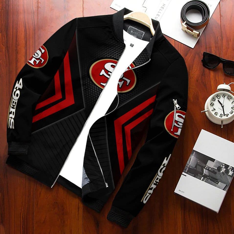 San Francisco 49Ers Team Special Bomber Jacket Full Zip Jacket For Nfl Fans Sport Party Outfit