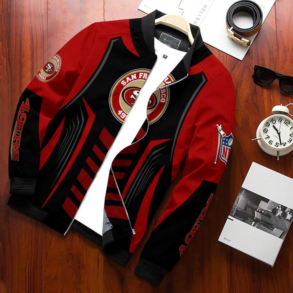 San Francisco 49Ers Team Special Bomber Jacket Full Zipper Jacket For Nfl Fans Sport Travel Jacket